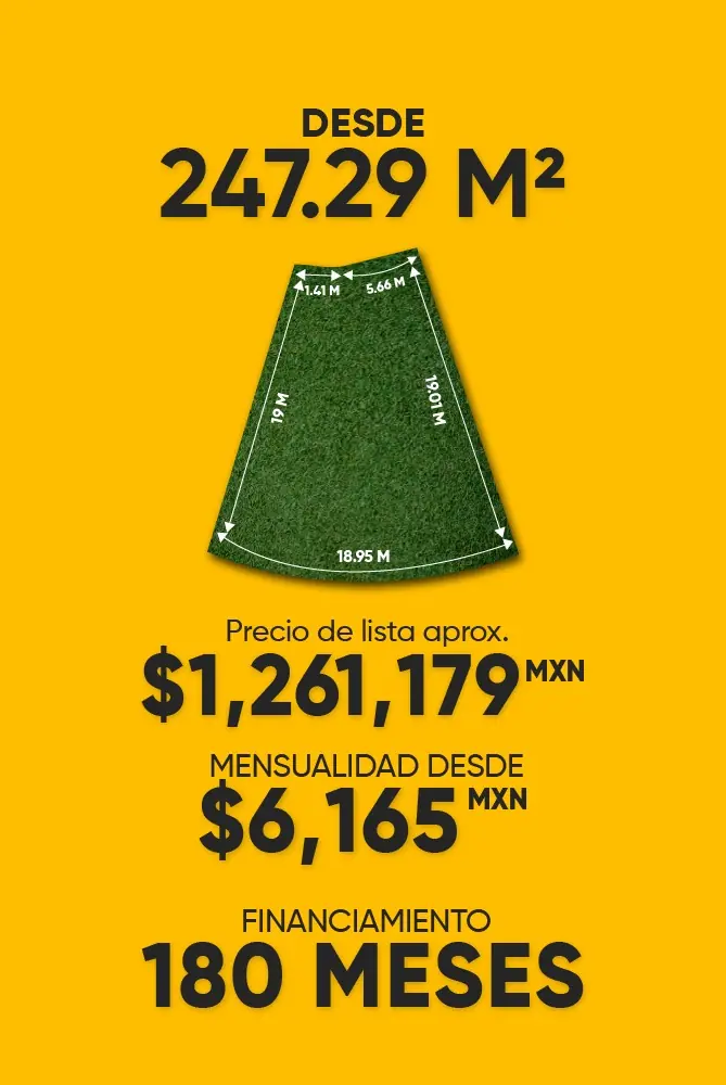 Lote tipo 2 de 247.29 m² en Ciudad Central Mérida