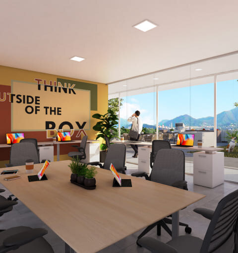 Área de cowork en Semillero Madero